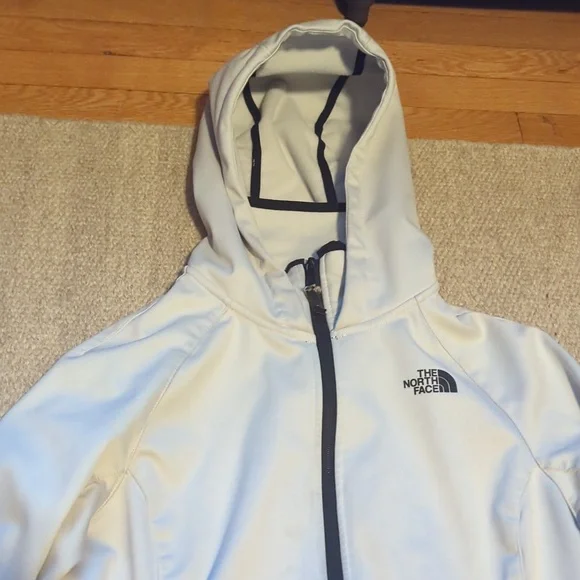 Women's The North Face Hooded Jacket Light Grey Size Large - Picture 2 of 6
